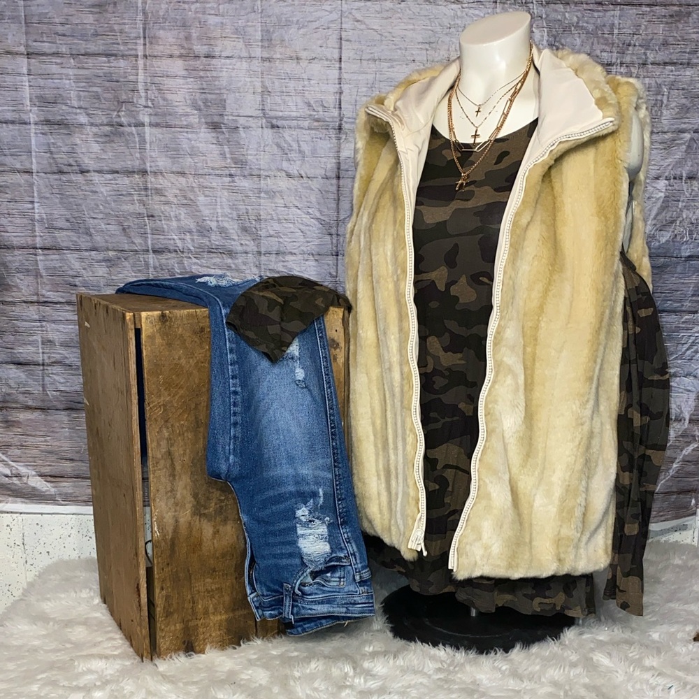 Kristen Blake Reversible Faux Fur Vest